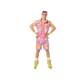 NEW Barbie Skating Ken Halloween Costume Adult Mens Small 34-36 Top Shorts Visor